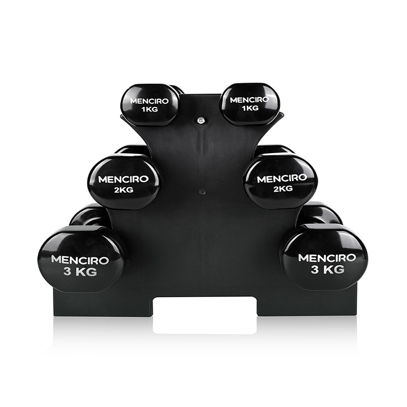 黑色乙烯基浸渍哑铃套装