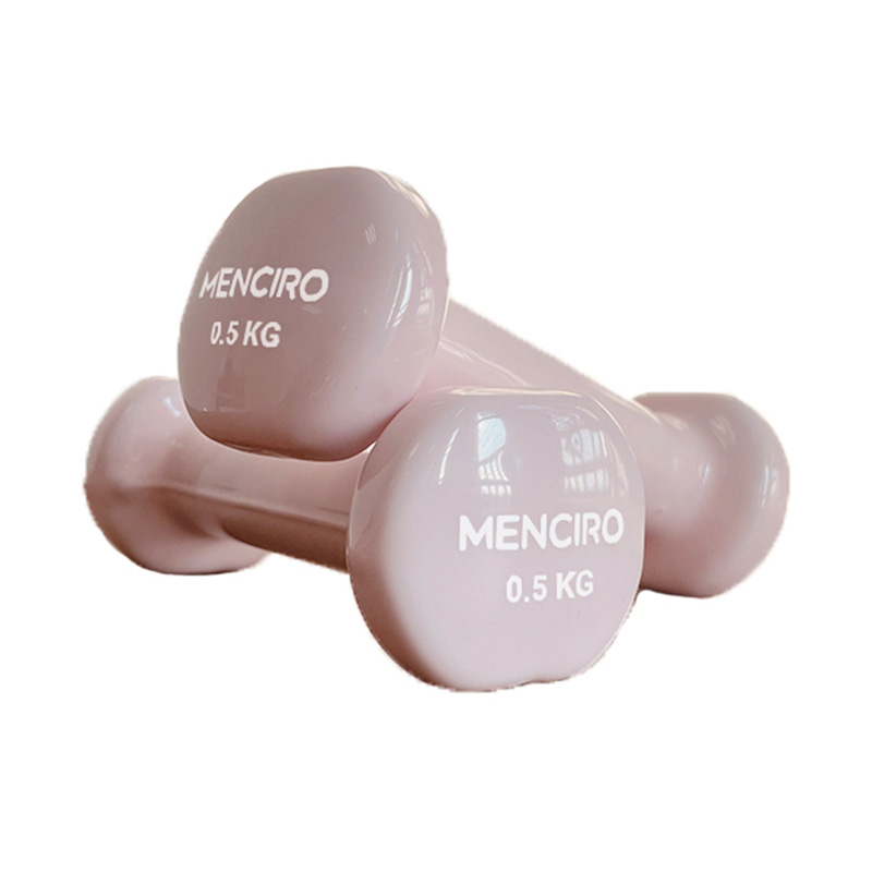 0。5kg彩色塑料模压哑铃套装组合